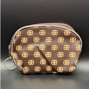 Brown Cosmetic‎ Bag Pouch Small Zippered Makeup Organizer